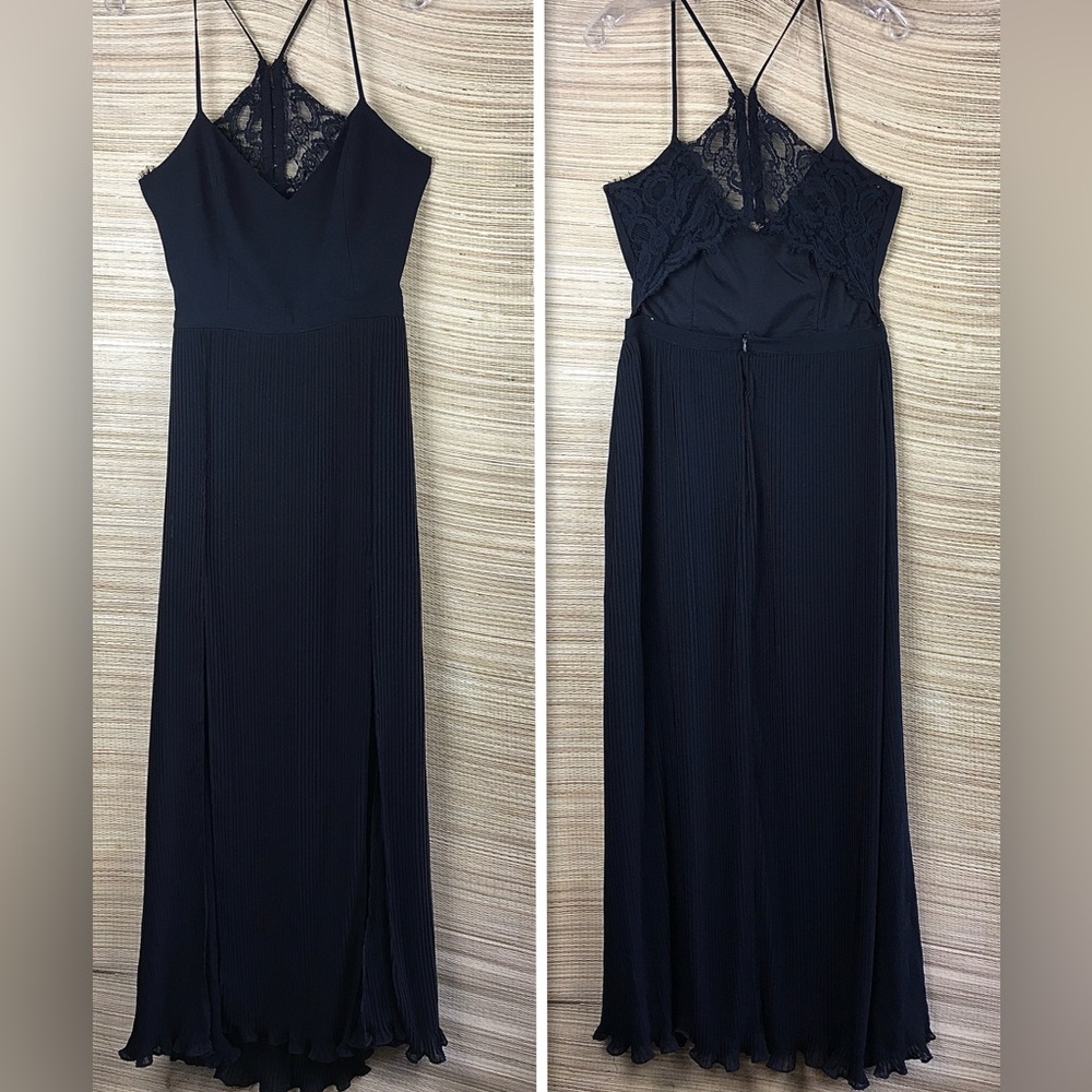 Lovers & Friends Helena Gown Cut Out Back With Lace Details Dress Size L - Picture 5 of 16